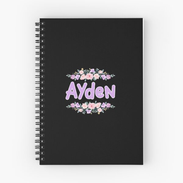 Item preview, Purple Flower Ayden Name Label (Black) designed and sold by NormadWorld.