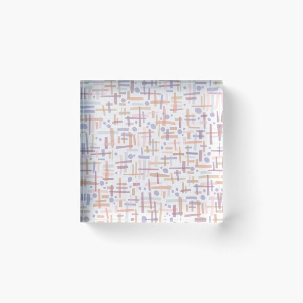 Item preview, Coral, lavender and mustard geometric organic shapes designed and sold by FrancesPoff.
