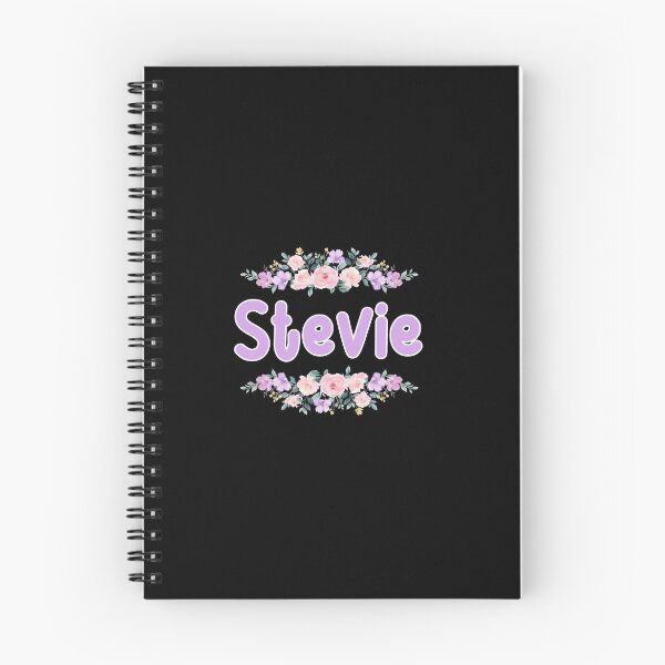Item preview, Purple Flower Stevie Name Label (Black) designed and sold by NormadWorld.