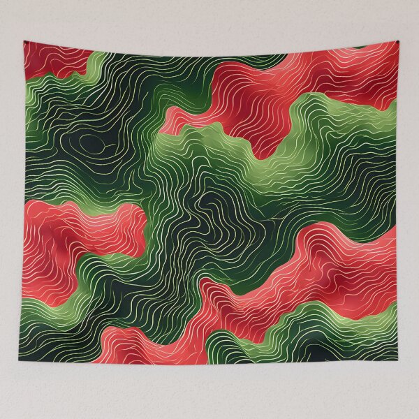 Item preview, Vivid Topographic Waves designed and sold by VectorPlace.