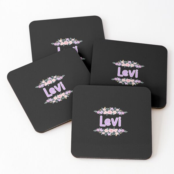 Item preview, Purple Flower Levi Name Label (Black) designed and sold by NormadWorld.