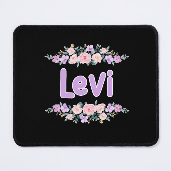 Item preview, Purple Flower Levi Name Label (Black) designed and sold by NormadWorld.