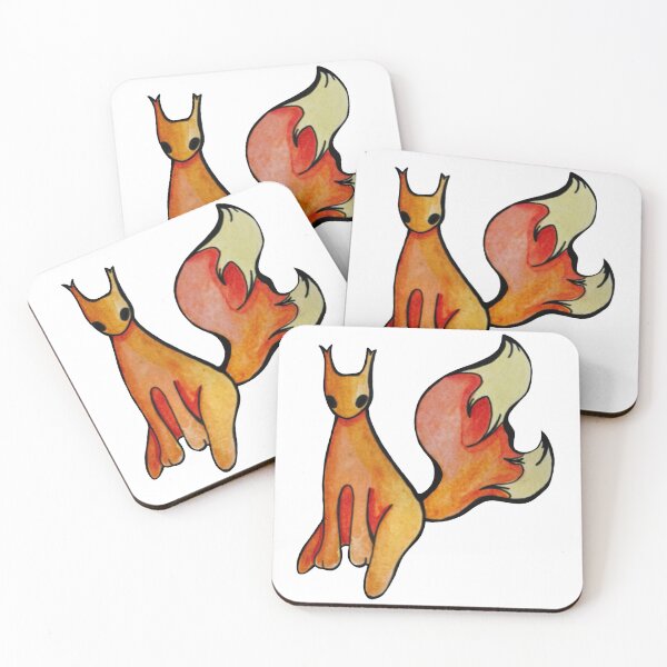 Item preview, Little two-tailed fox sitting designed and sold by VM-art-Vault.