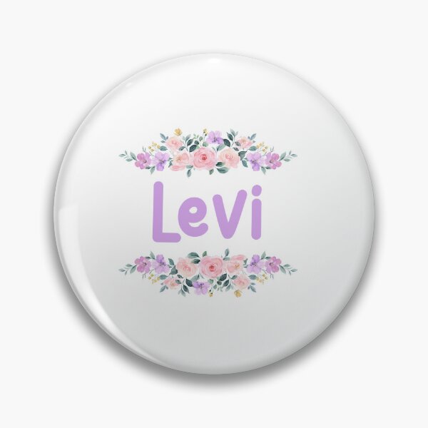 Artikelvorschau, Lila Blumen-Levi-Namensschild entworfen und verkauft von NormadWorld.