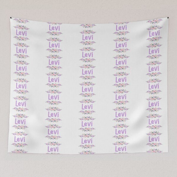 Item preview, Purple Flower Levi Name Label designed and sold by NormadWorld.