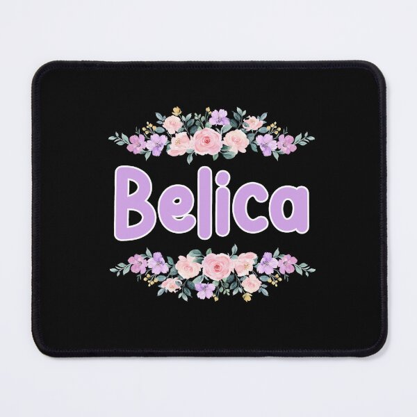 Item preview, Purple Flower Belica Name Label (Black) designed and sold by NormadWorld.