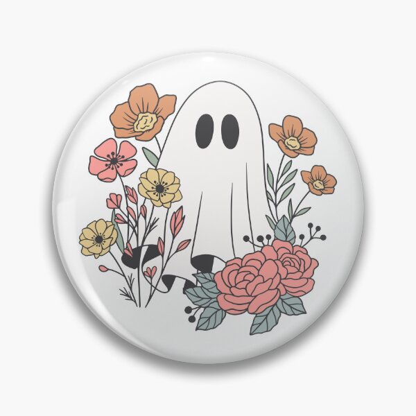 Item preview, sheet ghost with flowers - cute ghost designed and sold by Alyn8.