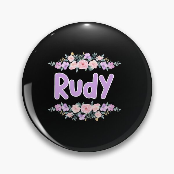Item preview, Purple Flower Rudy Name Label (Black) designed and sold by NormadWorld.