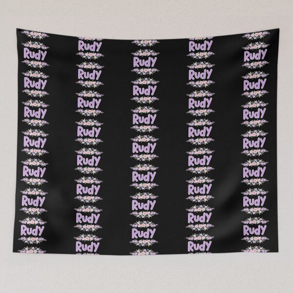 Item preview, Purple Flower Rudy Name Label (Black) designed and sold by NormadWorld.