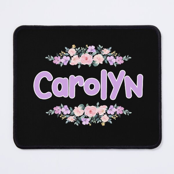 Item preview, Purple Flower Carolyn Name Label (Black) designed and sold by NormadWorld.