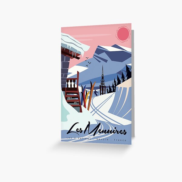 Item preview, Les Menuires Ski Poster designed and sold by GAGodel.