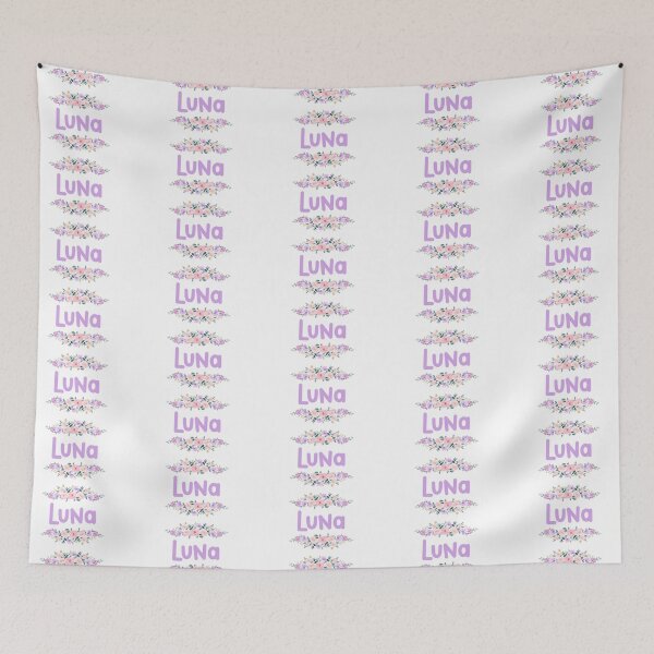 Item preview, Purple Flower Luna Name Label  designed and sold by NormadWorld.