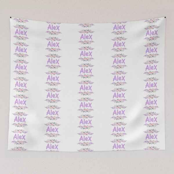 Item preview, Purple Flower Alex Name Label designed and sold by NormadWorld.