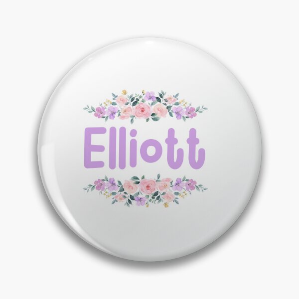 Artikelvorschau, Lila Blumen-Elliott-Namensschild entworfen und verkauft von NormadWorld.