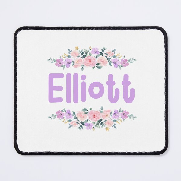 Item preview, Purple Flower Elliott Name Label  designed and sold by NormadWorld.