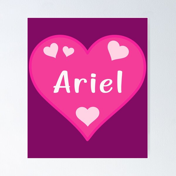 Item preview, Ariel Name Pink Heart  designed and sold by Jeallan Designs.