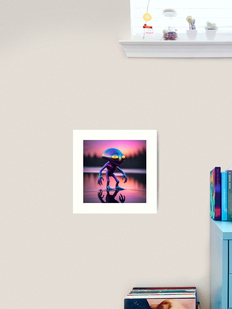 Thumbnail 2 of 3, Art Print, Extraterrestrial Creature designed and sold by LenCarol.