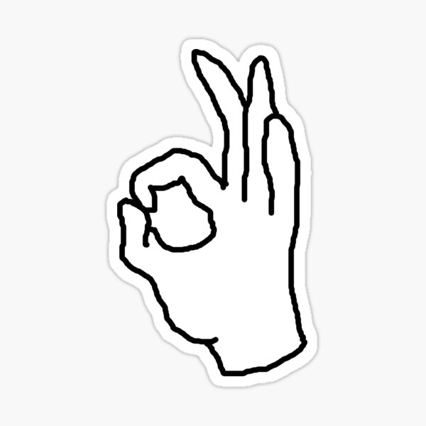 Ok Hand Sign Stickers | Redbubble