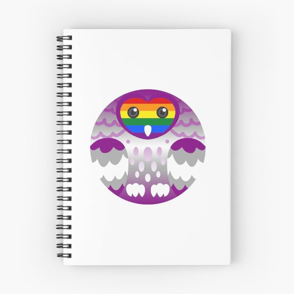 Item preview, Grey Asexual Gay Pride Owl designed and sold by FurvaNoctua.