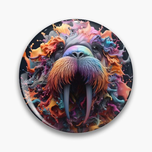 Item preview, Walrus Splatter Portrait  designed and sold by fatbanana.
