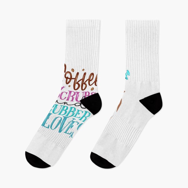 Item preview, Coffee Quotes for Nurses-Coffee Scrubs and Rubber Gloves PNG designed and sold by Dina Store.