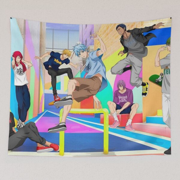 Item preview, Kuroko no Basuke - Kuroko's Basketball - Rainbow Background designed and sold by Adeel Mushtaq.