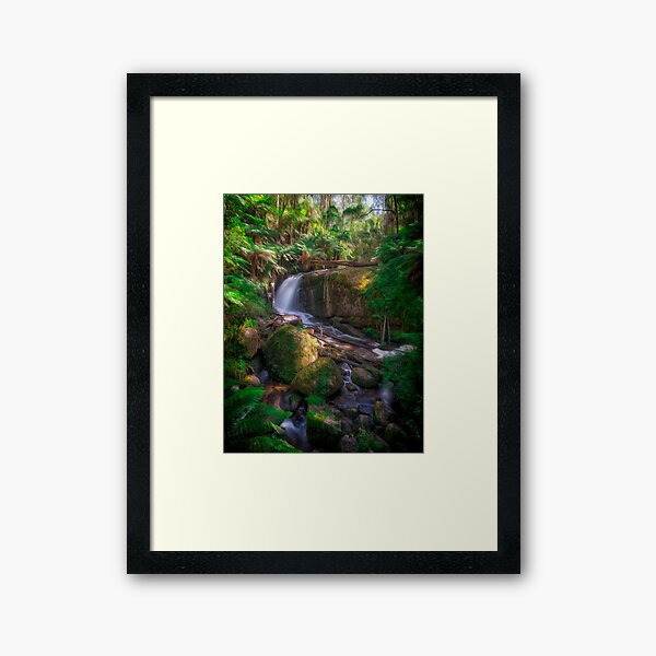 Item preview, Oil painting style print of a beautiful waterfall designed and sold by DesignBoard Photography.