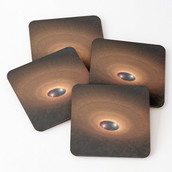 Item preview, STK204774S-A disk of dusty material leftover from star formation girds two young stars. designed and sold by StocktrekImages.