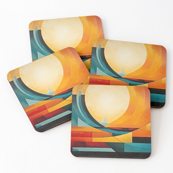 Artikelvorschau, Entdecken Sie "Simplistic & Minimalistic Vintage Sunset" Abstrakte Kunst entworfen und verkauft von ArtificialGenes.