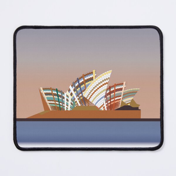 Item preview, the sydney opera house flat iconic illustration night pink blue Australia travel paper cut 3d vector illustration. Abstract skyline with landmark map architecture. Sydney city discover designed and sold by handmadehipsters.
