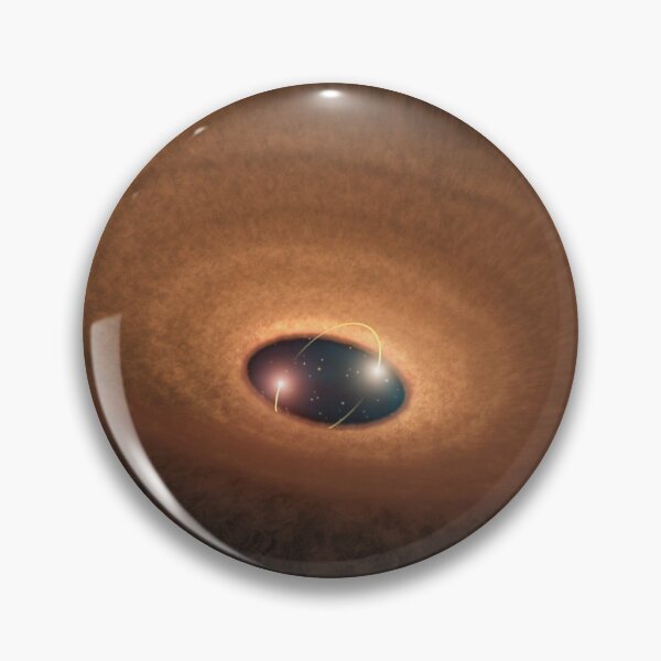 Item preview, STK204774S-A disk of dusty material leftover from star formation girds two young stars. designed and sold by StocktrekImages.
