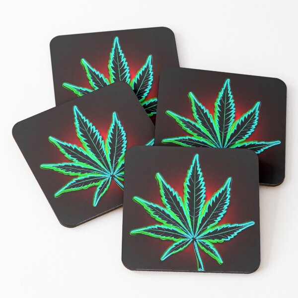 Item preview, neon colour Marijuana leaf designed and sold by tharusha fernando.