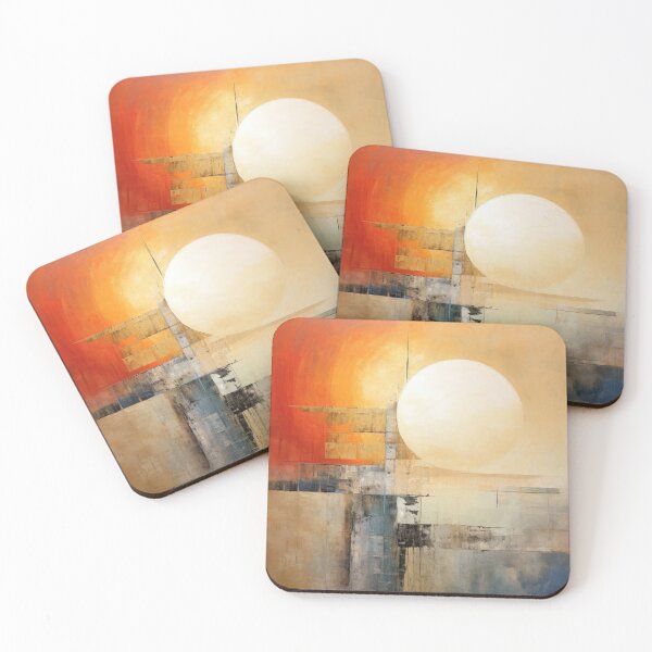 Artikelvorschau, Entdecken Sie "Simplistic & Minimalistic Vintage Sunset" Abstrakte Kunst entworfen und verkauft von ArtificialGenes.
