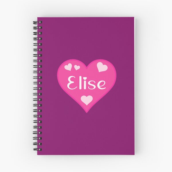 Artikelvorschau, Elise Name Pink Heart entworfen und verkauft von Jeallan Designs.