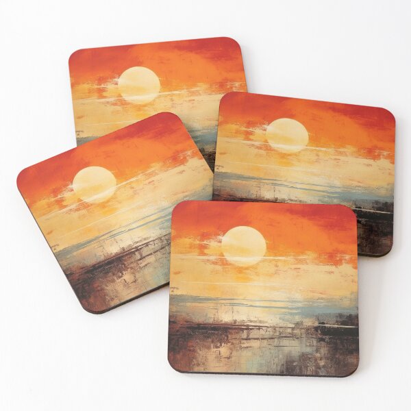 Artikelvorschau, Entdecken Sie "Simplistic & Minimalistic Vintage Sunset" Abstrakte Kunst entworfen und verkauft von ArtificialGenes.
