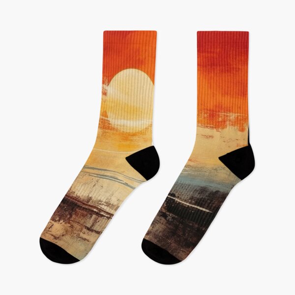 Artikelvorschau, Entdecken Sie "Simplistic & Minimalistic Vintage Sunset" Abstrakte Kunst entworfen und verkauft von ArtificialGenes.