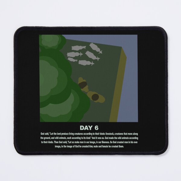 Item preview, christian abstract minimal art - genesis bible verse art - day 6 of creation - creation of man and land animals- series01 designed and sold by ZechJohnRB.
