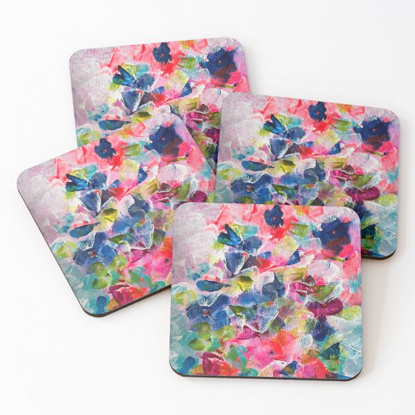 Item preview, Abstract Flower Crush - Pink, Blue, Yellow designed and sold by NikkiLloydEvans.