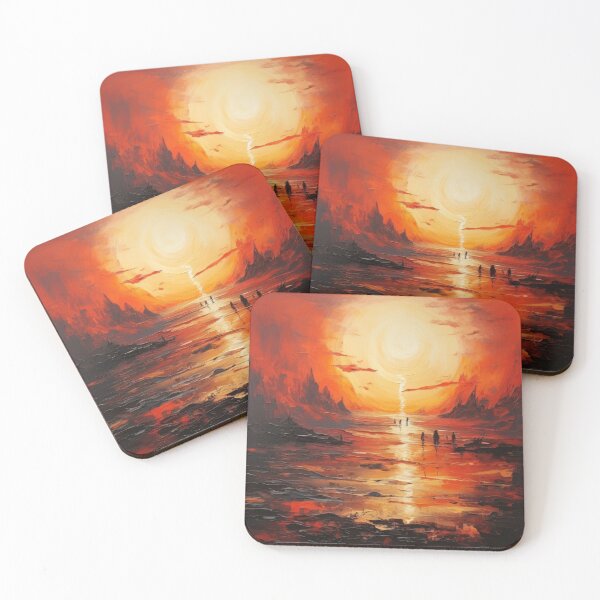 Artikelvorschau, Entdecken Sie "Simplistic & Minimalistic Vintage Sunset" Abstrakte Kunst entworfen und verkauft von ArtificialGenes.