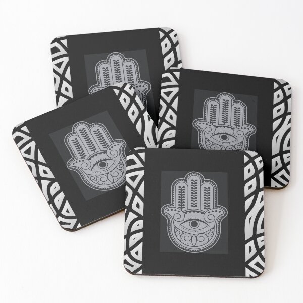 Item preview, Hamsa Hand Black and Silver designed and sold by tkel1.