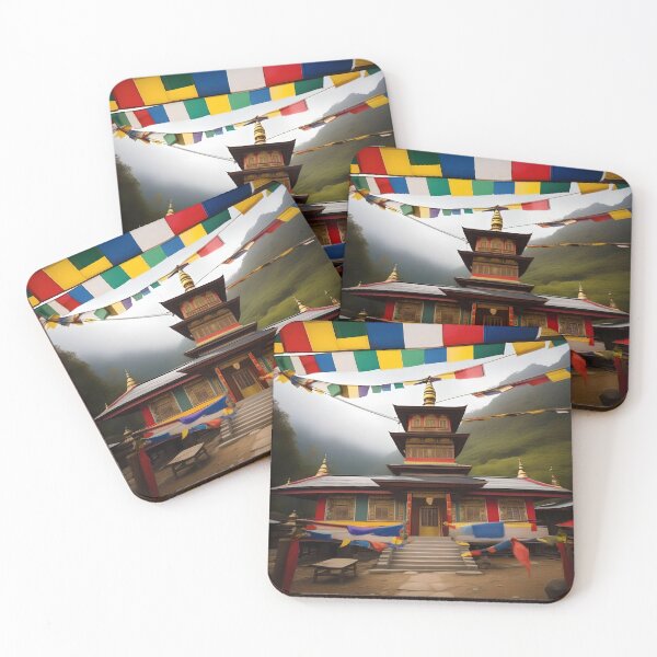Item preview, BUDDHIST MOUNTAIN RETREAT designed and sold by PIGCASSOSAIART.