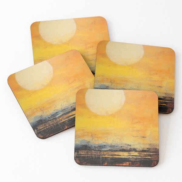 Artikelvorschau, Entdecken Sie "Simplistic & Minimalistic Vintage Sunset" Abstrakte Kunst entworfen und verkauft von ArtificialGenes.