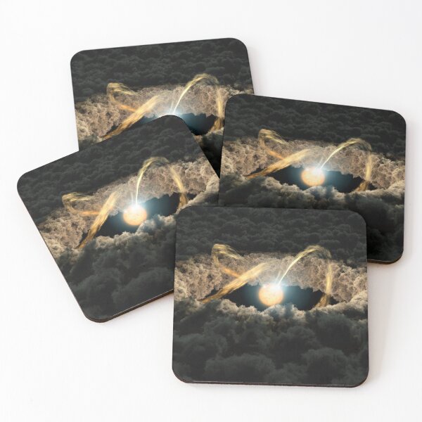 Item preview, STK204779S-A star surrounded by a protoplanetary disk with magnetic field lines. designed and sold by StocktrekImages.