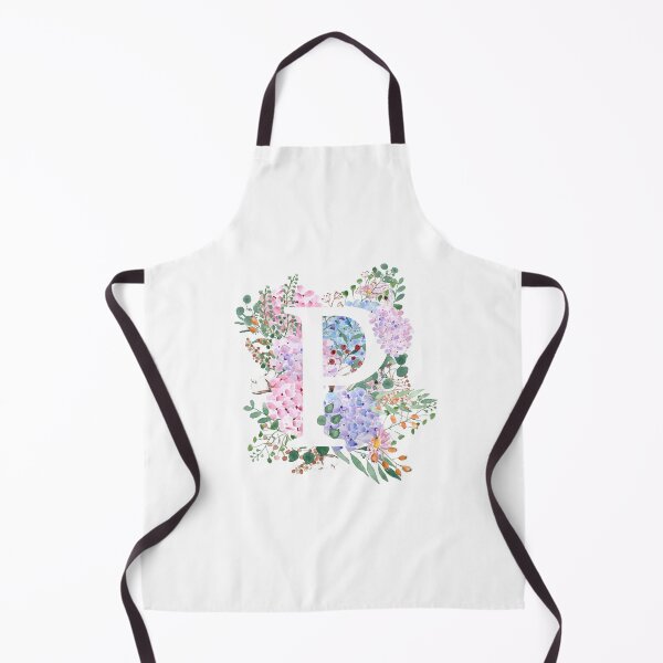 Item preview, botanical monogram alphabet P hydrangea flowers  designed and sold by SelenePaintings .