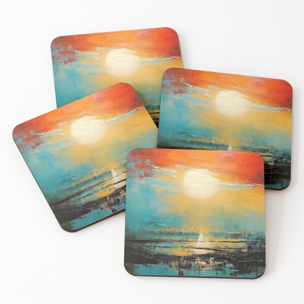 Artikelvorschau, Entdecken Sie "Simplistic & Minimalistic Vintage Sunset" Abstrakte Kunst entworfen und verkauft von ArtificialGenes.