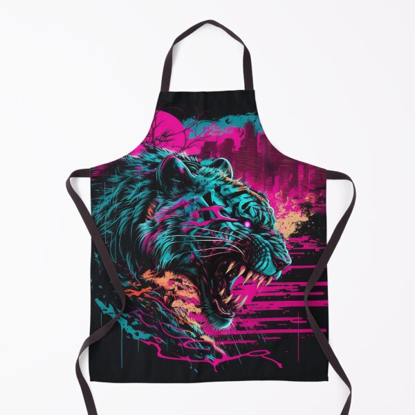 Artikelvorschau, Der Synthwave-Tiger entworfen und verkauft von idirectork.