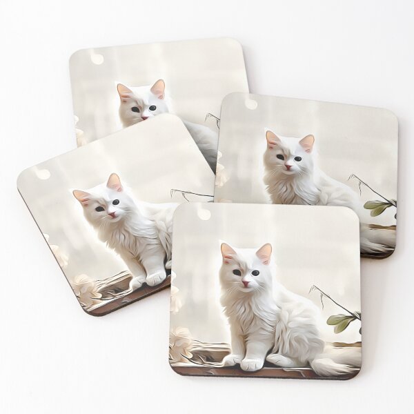 Item preview, White cat posing designed and sold by George0411.