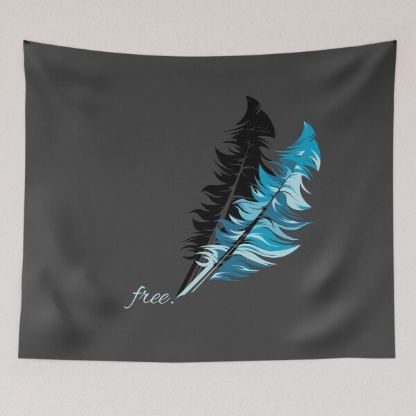 Item preview, free freedom feather font font symbol illustration blue designed and sold by AndreMi.