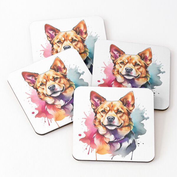 Artikelvorschau, Bunter Hund, der lustigen Aquarellhund malt entworfen und verkauft von faicalart.