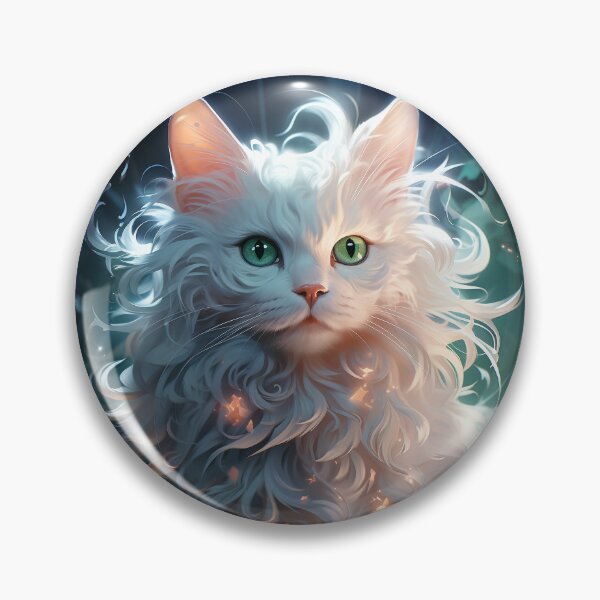 Item preview, Sparkling White Cat designed and sold by OldNewAmbient.